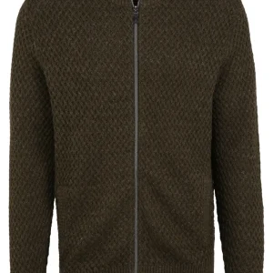 Zip cardigan grön