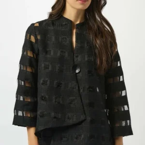 JR Kinajacka svart strukturmönster